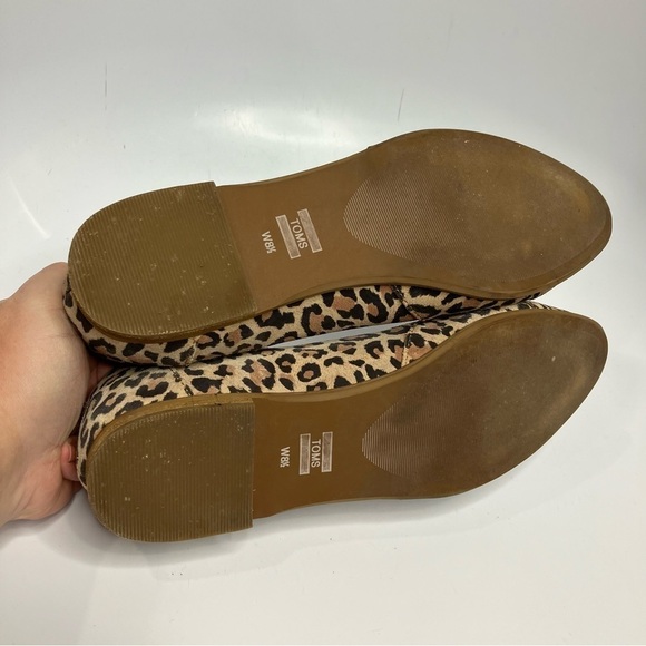 Toms Julie desert tan leopard print flats size 8.5 - Picture 7 of 11